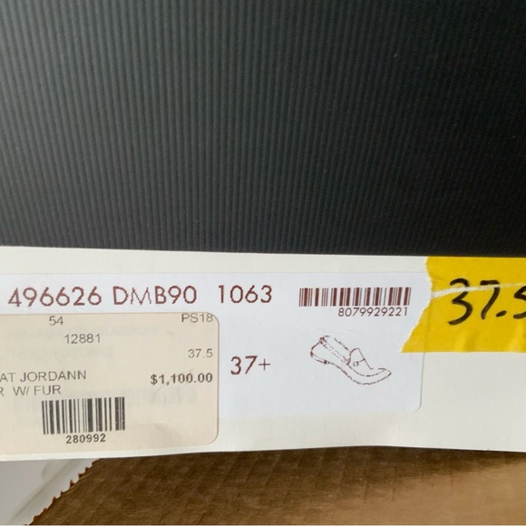 Gucci Black Moccasins with Fur and Gold Detail - Picture 4 of 4